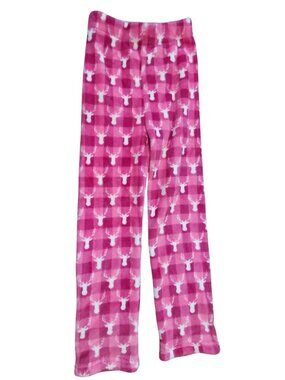 NWT Outdoor Kid Quagga Fleece Sleep Pajama Pants Youth Size Medium Pink